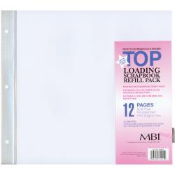 Colorbok Top-Loading Page Protectors 12X12 10/Pkg-W/3 Post