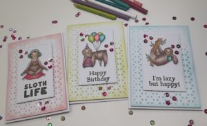 Colouring Cards with Heather - Sloth Cards